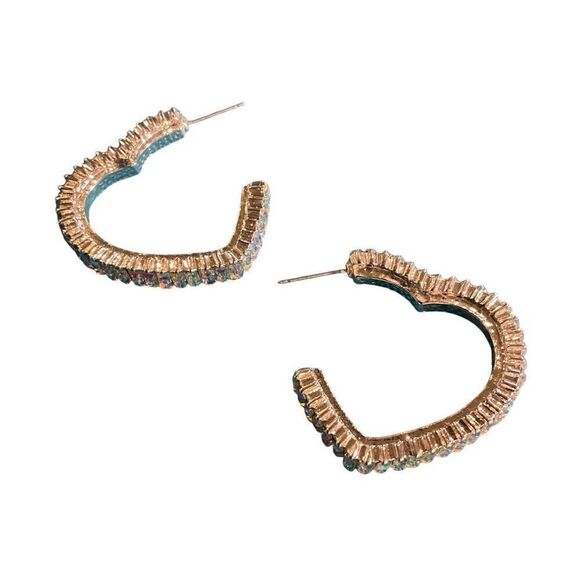 Iridescent Heart Earrings - Picture 7 of 10